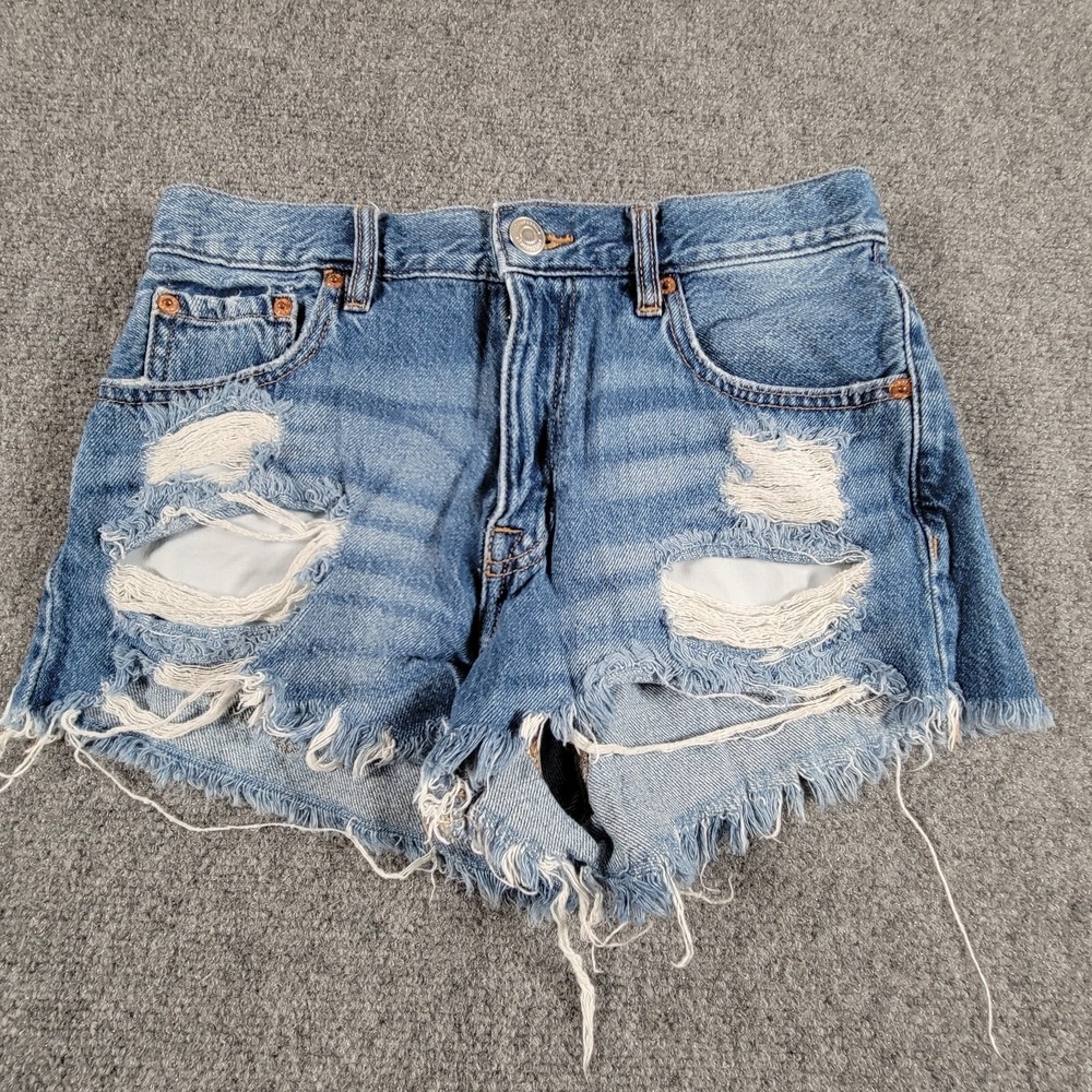 Aeropostale Shorts Cut‎ Off Womens 4 Regular Vintage High Rise Shorty Distressed